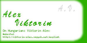 alex viktorin business card